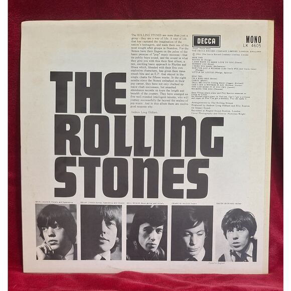 The Rolling Stones 1964 DECCA LK 4605 Mono LP – 1976 UK Press, Red Label Ex, Ex - Picture 2 of 14